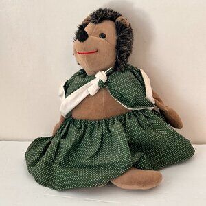 Hedgehog Plush Dresdner Kunstlerpuppen 1970s Made Germany Vintage Stuffed Animal